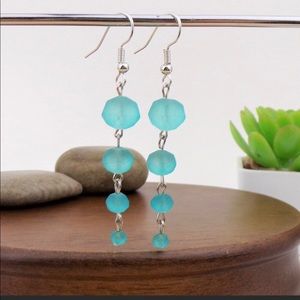 Teal earrings